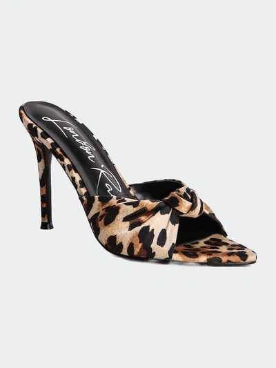 London Rag First Crush Satin Knot High Heeled Sandals In Multi