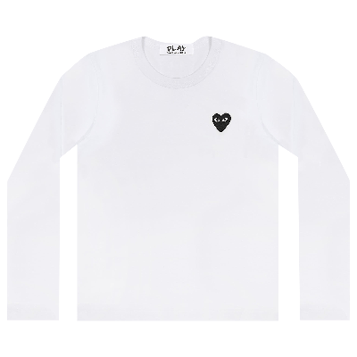 Pre-owned Comme Des Garçons Play Heart Long-sleeve T-shirt 'black'