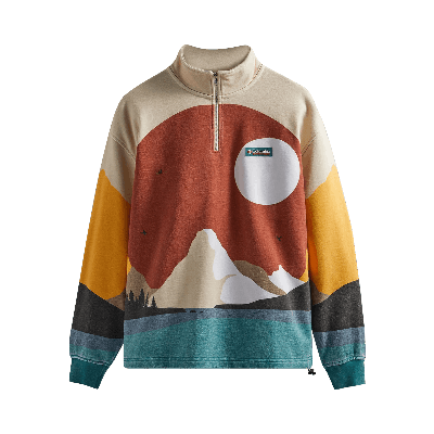 Pre-owned Kith For Columbia Quarter Zip 'sanguine' In Multi-color