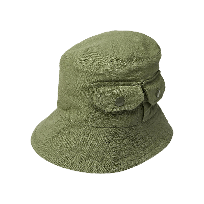 Pre-owned Engineered Garments Cotton Ripstop Explorer Hat 'olive' In Green