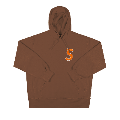 Pre-owned Supreme S Logo Hooded Sweatshirt 'brown'