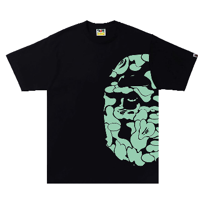 Bape Glow In The Dark Camo Side Big Ape Head Tee 'black'