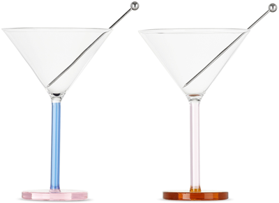 Sophie Lou Jacobsen Multicolor Piano Cocktail Glass Set, 3.5 oz In Bluenote