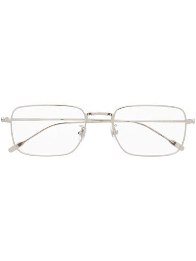 Montblanc Square-frame Optical Glasses In Silver
