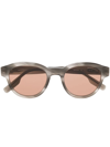 MONTBLANC MARBLE-EFFECT ROUND-FRAME SUNGLASSES