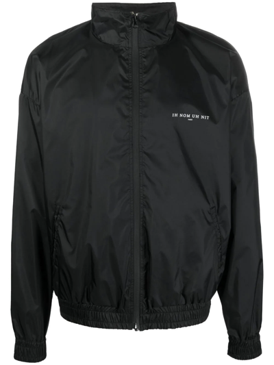 Ih Nom Uh Nit Truck Jacket In Nylon With Logo Printed On Back In Black