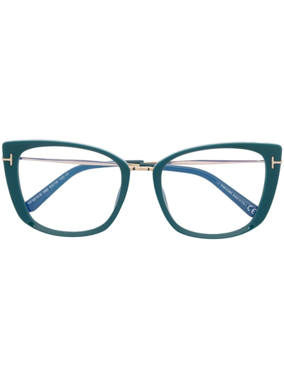 Tom Ford Cat-eye Frame Optical Glasses In Blau