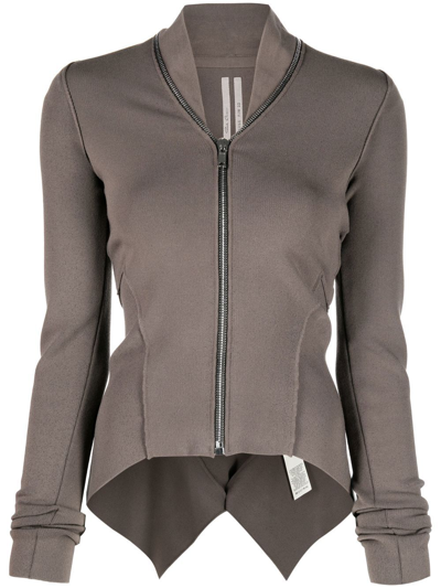 Rick Owens Zip-through Jumper In Grey
