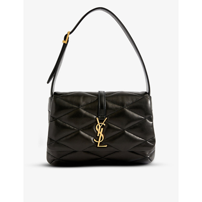 Saint Laurent Le 57 Brand-plaque Leather Shoulder Bag In Nero