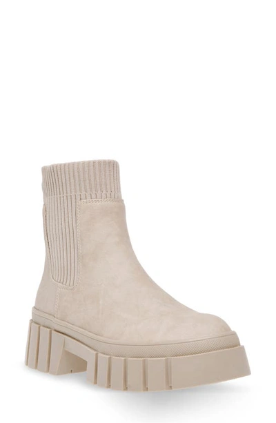 Dolce Vita Romy Ribbed Knit Chelsea Boot In Ivory