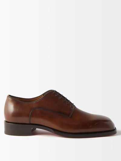Christian Louboutin Capitano Square-toe Leather Oxford Shoes