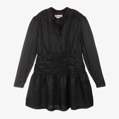 Zadig & Voltaire Kids' Girls Black Monogram Dress