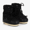 Moon Boot Black Short Logo Snow Boots In Black