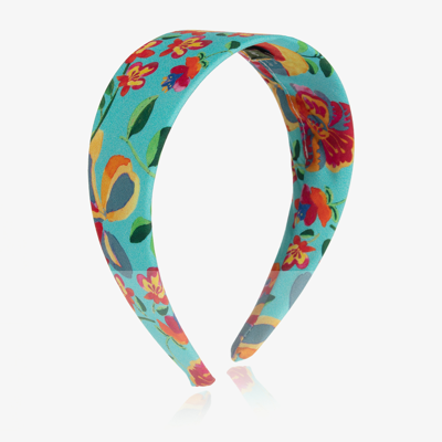 Pan Con Chocolate Kids' Girls Floral Blue Hairband