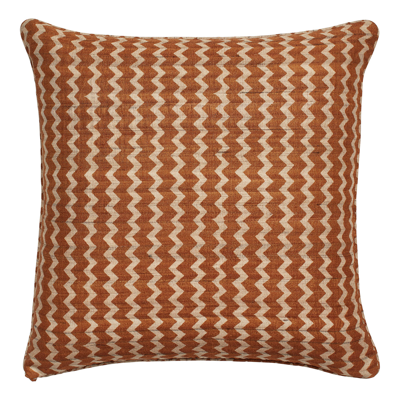 Oka Grassetto Zigzags Cushion Cover - Indigo/ochre