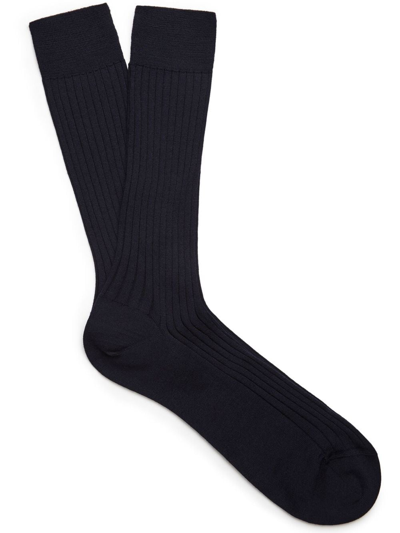 Zegna Ribbed Merino Wool Socks