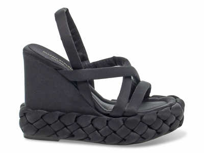 Paloma Barceló Ona Braided Wedge Sandals In Black