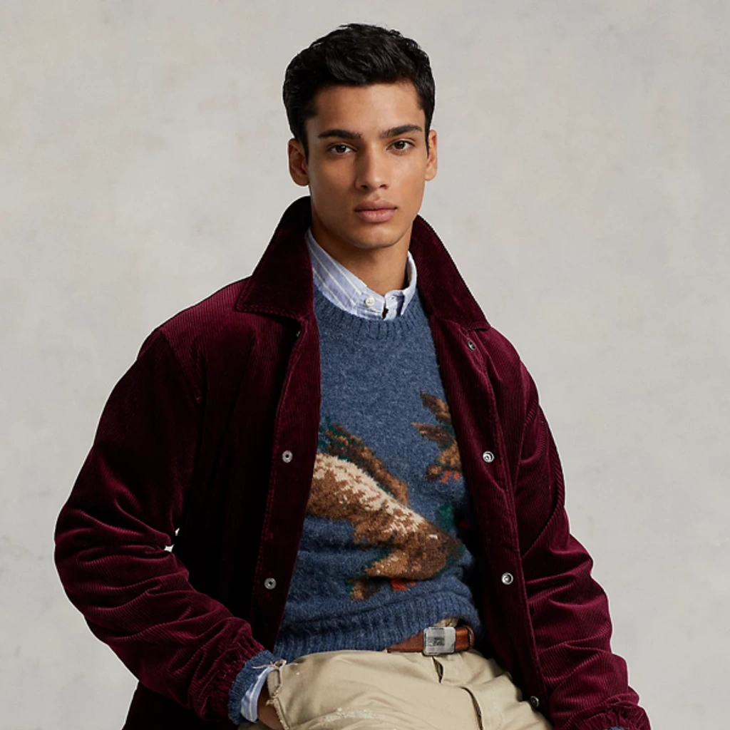 Polo Ralph Lauren Corduroy Coach Jacket In Ruby | ModeSens