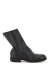 Guidi Zip-up Heeled Leather Boots In Black
