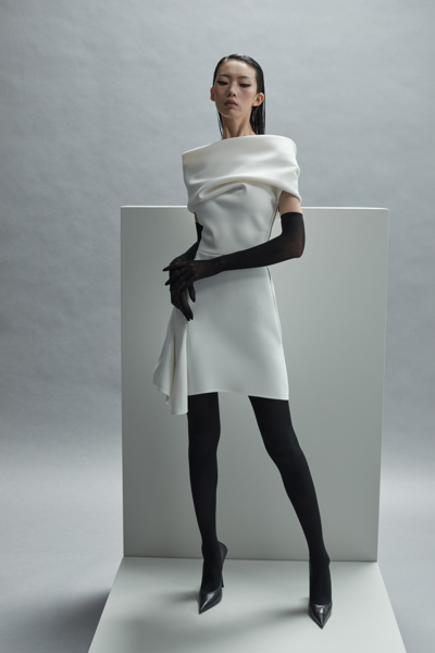 Maticevski Women's Hyper Ballad Off-the-shoulder Silk Mini Dress In White