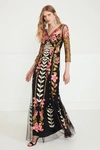 TEMPERLEY LONDON LUCILLE V NECK GOWN