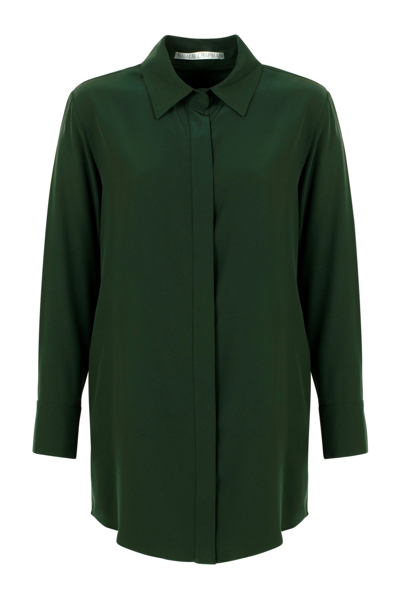 Natalie Chapmann Relaxed Fit Dress Shirt With Side Pockets