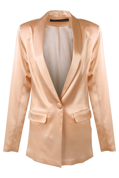 Natalie Chapmann Silk Satin Tuxedo Jacket