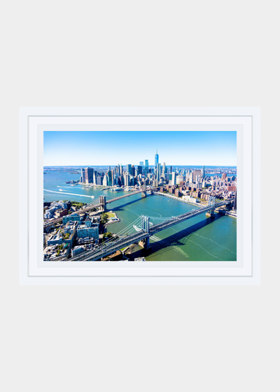 Gray Malin East River Bridges, New York City Mini Print In Multi