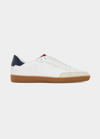 Saint Laurent Men's Court Classic Sl/10 Leather Low-top Sneakers In White