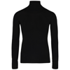 Off-white Helvet Black Roll-neck Fine-knit Jumper In Black