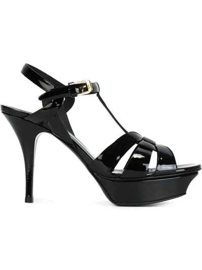 Saint Laurent Tribute 100mm Sandals In Black