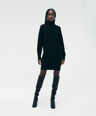 Naadam Cashmere Turtleneck Dress In Black