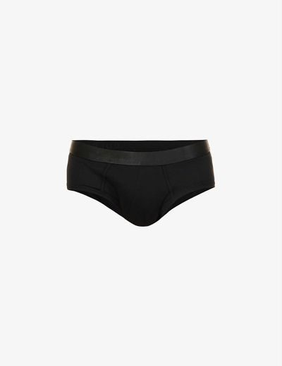 Cdlp Branded-waistband Stretch-jersey Briefs In Black