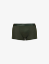 Cdlp Branded Waistband Stretch-jersey Trunks In Army Green