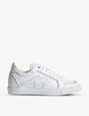 ZADIG & VOLTAIRE ZADIG&VOLTAIRE WOMEN'S BLANC ZV1747 SMOOTH STUDDED LEATHER TRAINERS,55006195