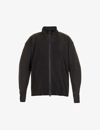Issey Miyake Arc Pleated Funnel-neck Relaxed-fit Woven Jacket In 16-coke Gray