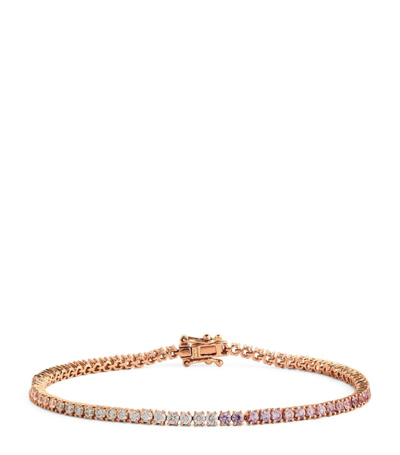 Anita Ko Rose Gold, Diamond And Pink Sapphire Hepburn Bracelet