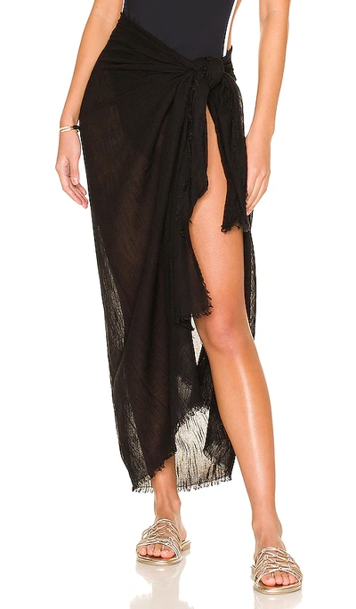 Seafolly Textured Beach Wrap In Black