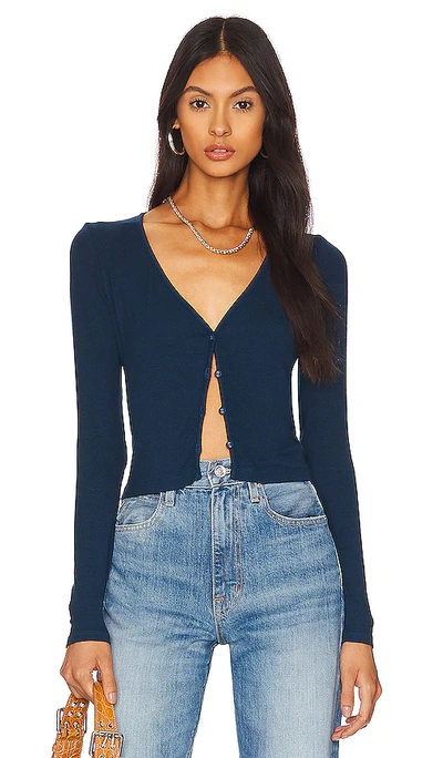 Lamade Sweet V Cardigan In Navy