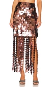 Simkhai Lucee Paillette-embellished Midi Skirt In Brown