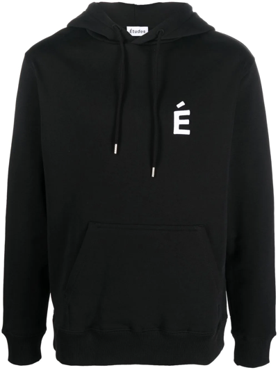 Etudes Studio Black Klein Patch Hoodie In Schwarz