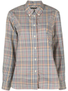 Isabel Marant Rinela Checked Long-sleeved Shirt In Weiss