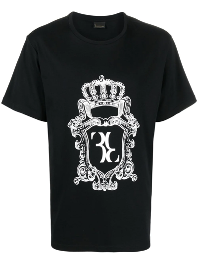 Billionaire Logo-print Cotton T-shirt In Black