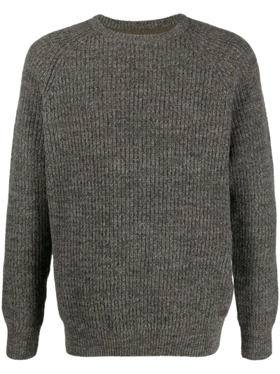 Barbour Ribbed-knit Long-sleeve Jumper In Grün