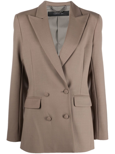 Federica Tosi Tailored Double-breasted Blazer In Brown