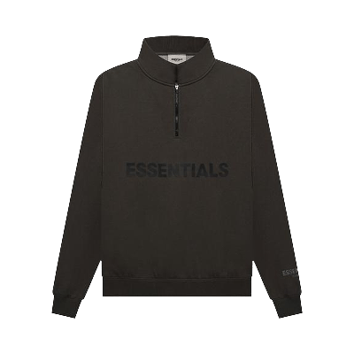Pre-owned Essentials Fear Of God  Half Zip Pullover Sweater 'black'