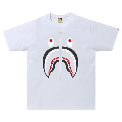Pre-owned Bape Shark Tee 'white'