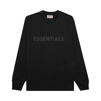 Pre-owned Essentials Fear Of God  Long-sleeve Tee 'strech Limo' In Black
