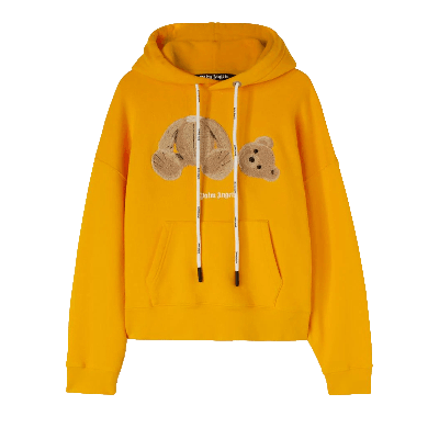 Pre-owned Palm Angels Bear Hoodie 'ocher Yellow/brown'