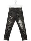 GIVENCHY DISTRESSED SLIM CUT JEANS